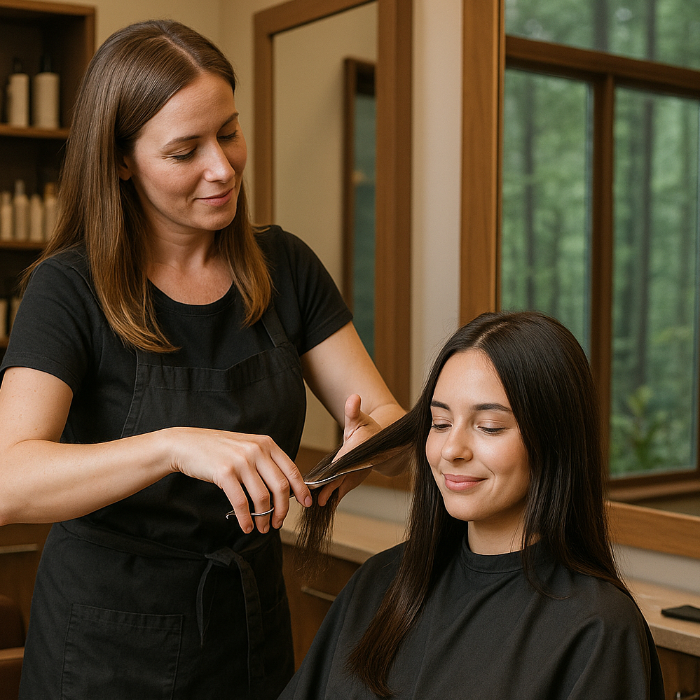 Customer getting styled